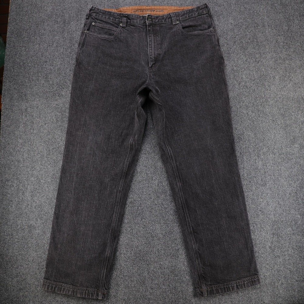 Duluth Trading Co Flex Ballroom Jeans Mens 40x32 (38x32) Black‎ Relaxed Straight